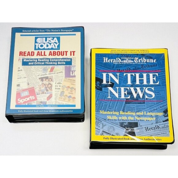 Lot 2 International Herald Tribune USA Today Mastering Reading Cassette Book SET - Picture 1 of 16
